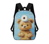 sinyumoney Mochilas Escolares Infantiles Impresas En 3D 17inch Teddy Bear with Toilet Paper Mochila De Viaje Ligera Mochila Para Libros Niños Niños Niñas Mochila Escolar