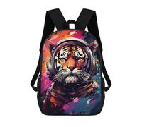 sinyumoney Mochilas Escolares Infantiles Impresas En 3D 17inch Tiger Astronaut Space Art Print Mochila De Viaje Ligera Mochila Para Libros Niños Niños Niñas Mochila Escolar