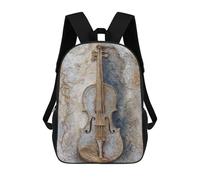 sinyumoney Mochilas Escolares Infantiles Impresas En 3D 17inch Vintage Violin Wall Art Decor Mochila De Viaje Ligera Mochila Para Libros Niños Niños Niñas Mochila Escolar