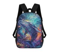 sinyumoney Mochilas Escolares Infantiles Impresas En 3D 17inch Whale Fantasy Underwater Scene Mochila De Viaje Ligera Mochila Para Libros Niños Niños Niñas Mochila Escolar