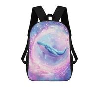 sinyumoney Mochilas Escolares Infantiles Impresas En 3D 17inch Whale in Galaxy Art Print Mochila De Viaje Ligera Mochila Para Libros Niños Niños Niñas Mochila Escolar