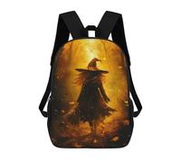 sinyumoney Mochilas Escolares Infantiles Impresas En 3D 17inch Witch in Autumn Forest-6 Mochila De Viaje Ligera Mochila Para Libros Niños Niños Niñas Mochila Escolar