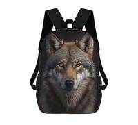 sinyumoney Mochilas Escolares Infantiles Impresas En 3D 17inch Wolf Portrait on Dark Mochila De Viaje Ligera Mochila Para Libros Niños Niños Niñas Mochila Escolar
