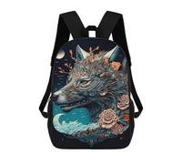 sinyumoney Mochilas Escolares Infantiles Impresas En 3D 17inch Wolf Spirit Art Print-4 Mochila De Viaje Ligera Mochila Para Libros Niños Niños Niñas Mochila Escolar