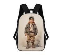 sinyumoney Mochilas Escolares Infantiles Impresas En 3D 17inch Young Boy in Adventure Gear Mochila De Viaje Ligera Mochila Para Libros Niños Niños Niñas Mochila Escolar