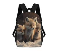 sinyumoney Mochilas Escolares Infantiles Impresas En 3D Baby Fox in Snow Mochila De Viaje Ligera Mochila Para Libros Niños Niñas Mochila Escolar 17inch
