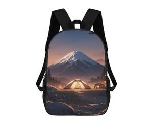 sinyumoney Mochilas Escolares Infantiles Impresas En 3D Beautiful Fuji at Camping Mochila De Viaje Ligera Mochila Para Libros Niños Niñas Mochila Escolar 17inch