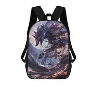 sinyumoney Mochilas Escolares Infantiles Impresas En 3D Black Kitsune Fox Mochila De Viaje Ligera Mochila Para Libros Niños Niñas Mochila Escolar 17inch