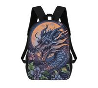 sinyumoney Mochilas Escolares Infantiles Impresas En 3D Blue Dragon Mochila De Viaje Ligera Mochila Para Libros Niños Niñas Mochila Escolar 17inch