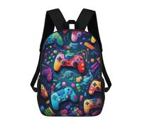 sinyumoney Mochilas Escolares Infantiles Impresas En 3D Colorful Gaming Controllers-6 Mochila De Viaje Ligera Mochila Para Libros Niños Niñas Mochila Escolar 17inch