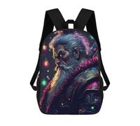sinyumoney Mochilas Escolares Infantiles Impresas En 3D Colorful Monkey Portrait Mochila De Viaje Ligera Mochila Para Libros Niños Niñas Mochila Escolar 17inch