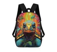 sinyumoney Mochilas Escolares Infantiles Impresas En 3D Colorful Sea Turtle Mosaic Mochila De Viaje Ligera Mochila Para Libros Niños Niñas Mochila Escolar 17inch