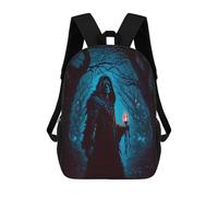 sinyumoney Mochilas Escolares Infantiles Impresas En 3D Death in The Dark Forest Mochila De Viaje Ligera Mochila Para Libros Niños Niñas Mochila Escolar 17inch