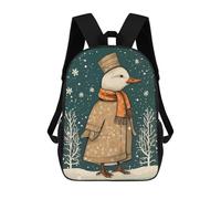 sinyumoney Mochilas Escolares Infantiles Impresas En 3D Duck Christmas Mochila De Viaje Ligera Mochila Para Libros Niños Niñas Mochila Escolar 17inch