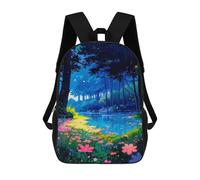 sinyumoney Mochilas Escolares Infantiles Impresas En 3D Enchanted Forest Path-9 Mochila De Viaje Ligera Mochila Para Libros Niños Niñas Mochila Escolar 17inch