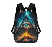sinyumoney Mochilas Escolares Infantiles Impresas En 3D Eye of The Pyramid Mochila De Viaje Ligera Mochila Para Libros Niños Niñas Mochila Escolar 17inch