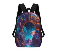sinyumoney Mochilas Escolares Infantiles Impresas En 3D Fantasy Portal to Another World -2 Mochila De Viaje Ligera Mochila Para Libros Niños Niñas Mochila Escolar 17inch