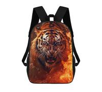 sinyumoney Mochilas Escolares Infantiles Impresas En 3D Fiery Tiger Roar Mochila De Viaje Ligera Mochila Para Libros Niños Niñas Mochila Escolar 17inch
