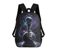 sinyumoney Mochilas Escolares Infantiles Impresas En 3D Galactic Chess Piece Mochila De Viaje Ligera Mochila Para Libros Niños Niñas Mochila Escolar 17inch
