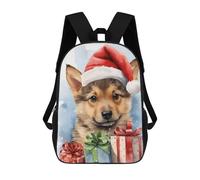 sinyumoney Mochilas Escolares Infantiles Impresas En 3D German Shepherd Puppy Mochila De Viaje Ligera Mochila Para Libros Niños Niñas Mochila Escolar 17inch