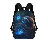 sinyumoney Mochilas Escolares Infantiles Impresas En 3D Glowing Butterfly Sloth Mochila De Viaje Ligera Mochila Para Libros Niños Niñas Mochila Escolar 17inch