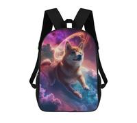 sinyumoney Mochilas Escolares Infantiles Impresas En 3D Holy Shiba Inu in The Sky Mochila De Viaje Ligera Mochila Para Libros Niños Niñas Mochila Escolar 17inch