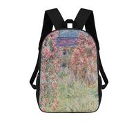 sinyumoney Mochilas Escolares Infantiles Impresas En 3D House Among The Roses Mochila De Viaje Ligera Mochila Para Libros Niños Niñas Mochila Escolar 17inch