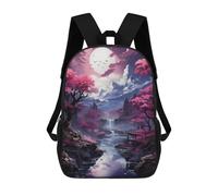 sinyumoney Mochilas Escolares Infantiles Impresas En 3D Japanese Cherry Blossoms Mochila De Viaje Ligera Mochila Para Libros Niños Niñas Mochila Escolar 17inch