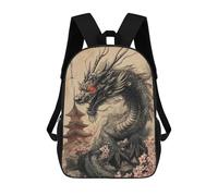 sinyumoney Mochilas Escolares Infantiles Impresas En 3D Japanese Dragon Tattoo Mochila De Viaje Ligera Mochila Para Libros Niños Niñas Mochila Escolar 17inch