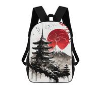 sinyumoney Mochilas Escolares Infantiles Impresas En 3D Japanese Ink Wash 1 Mochila De Viaje Ligera Mochila Para Libros Niños Niñas Mochila Escolar 17inch