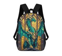 sinyumoney Mochilas Escolares Infantiles Impresas En 3D Majestic Stained Dragon Mochila De Viaje Ligera Mochila Para Libros Niños Niñas Mochila Escolar 17inch
