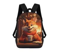 sinyumoney Mochilas Escolares Infantiles Impresas En 3D Morning Cute Fox Christmas Mochila De Viaje Ligera Mochila Para Libros Niños Niñas Mochila Escolar 17inch