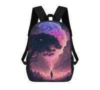 sinyumoney Mochilas Escolares Infantiles Impresas En 3D Mystical Cosmic Journey -1 Mochila De Viaje Ligera Mochila Para Libros Niños Niñas Mochila Escolar 17inch