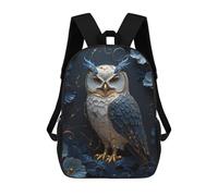 sinyumoney Mochilas Escolares Infantiles Impresas En 3D Owl Floral Kintsugi Art Mochila De Viaje Ligera Mochila Para Libros Niños Niñas Mochila Escolar 17inch