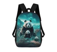 sinyumoney Mochilas Escolares Infantiles Impresas En 3D Panda Family in Fantasy Land Mochila De Viaje Ligera Mochila Para Libros Niños Niñas Mochila Escolar 17inch