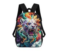 sinyumoney Mochilas Escolares Infantiles Impresas En 3D The Colorful Lion Mochila De Viaje Ligera Mochila Para Libros Niños Niñas Mochila Escolar 17inch