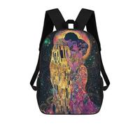 sinyumoney Mochilas Escolares Infantiles Impresas En 3D The Kiss Celestial Fantasy Art Nouveau Mochila De Viaje Ligera Mochila Para Libros Niños Niñas Mochila Escolar 17inch