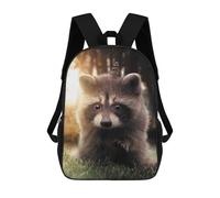 sinyumoney Mochilas Escolares Infantiles Impresas En 3D The Raccoon And Butterfly Mochila De Viaje Ligera Mochila Para Libros Niños Niñas Mochila Escolar 17inch