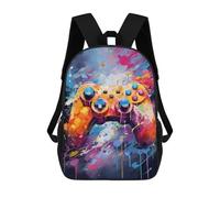 sinyumoney Mochilas Escolares Infantiles Impresas En 3D Vibrant Gaming Controller Artwork -129 Mochila De Viaje Ligera Mochila Para Libros Niños Niñas Mochila Escolar 17inch
