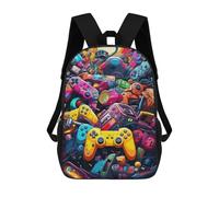 sinyumoney Mochilas Escolares Infantiles Impresas En 3D Video Game Controllers A Colorful Fusion Mochila De Viaje Ligera Mochila Para Libros Niños Niñas Mochila Escolar 17inch