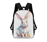 sinyumoney Mochilas Escolares Infantiles Impresas En 3D White Rabbit Illustration Mochila De Viaje Ligera Mochila Para Libros Niños Niñas Mochila Escolar 17inch
