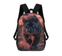 sinyumoney Mochilas Escolares Infantiles Impresas En 3D Wild Black Panther Mochila De Viaje Ligera Mochila Para Libros Niños Niñas Mochila Escolar 17inch