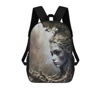 sinyumoney Mochilas escolares para niños, estampadas en 3D, bonitas bolsas de viaje namaste mochilas casuales para niños, niñas y mujeres, The Ashen Nymph, 17"