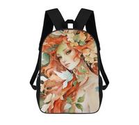 sinyumoney Mochilas escolares para niños, estampadas en 3D, bonitas bolsas de viaje namaste mochilas casuales para niños, niñas y mujeres, Pretty Otomn Princess, 17"