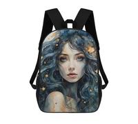 sinyumoney Mochilas escolares para niños, estampadas en 3D, bonitas bolsas de viaje namaste mochilas casuales para niños, niñas y mujeres, Retrato de The Starry Sky, 17"