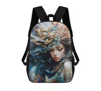 sinyumoney Mochilas escolares para niños, estampadas en 3D, bonitas bolsas de viaje namaste mochilas casuales para niños, niñas y mujeres, Magic Of The Mermaid, 17"