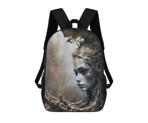 sinyumoney Mochilas escolares para niños, estampadas en 3D, bonitas bolsas de viaje namaste mochilas casuales para niños, niñas y mujeres, The Ashen Nymph, 17"