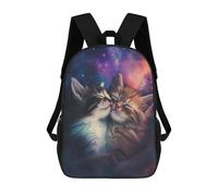 sinyumoney mochilas escolares para niños hermosa magical león bolsa de escuela impresa en 3D para niños, estudiantes de primaria y universidad, Two Cats In Love, 17"