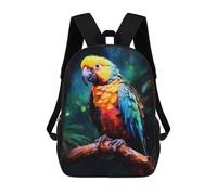 sinyumoney mochilas escolares para niños hermosa magical león bolsa de escuela impresa en 3D para niños, estudiantes de primaria y universidad, Majestic loro, 17"