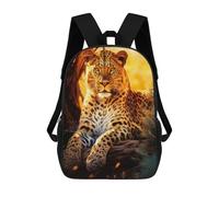 sinyumoney mochilas escolares para niños hermosa magical león bolsa de escuela impresa en 3D para niños, estudiantes de primaria y universidad, Majestic Leopard, 17"
